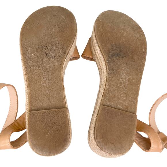 Catherine Malandrino Semiy Platform Sandals 6 Beige Ankle Strap - Picture 9 of 14